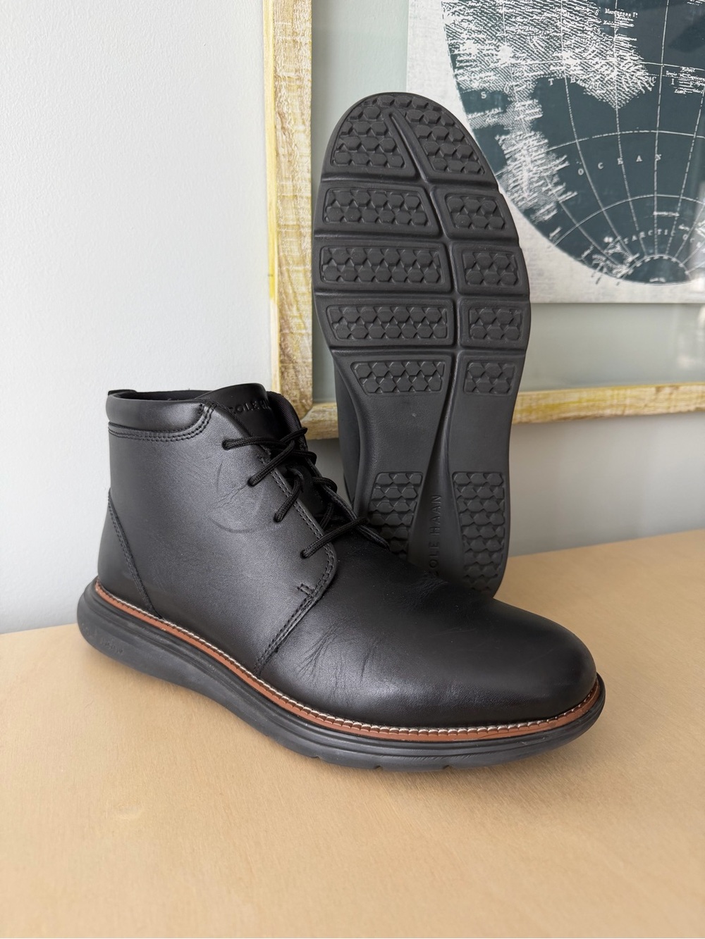 Cole Haan Grand+ Ultra Chukka Boots Black Men’s Shoe Size 9